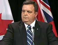 Ontario finance minister Dwioght Duncan at his Aughust 31 press conference