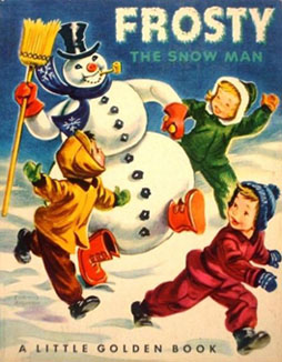 A kids’ storybook about Frosty was apparently brought out the same year as Gene Autry’s first recording, 1950. Smart marketing, eh?