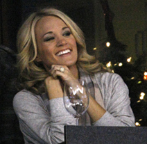 Carrie Underwood watches her fiancÃ©, Mike Fisher, and the rest of the Senators play the Boston Bruins at Scotiabank Place on December 21, 2009. Jean Levac, The Ottawa Citizen.